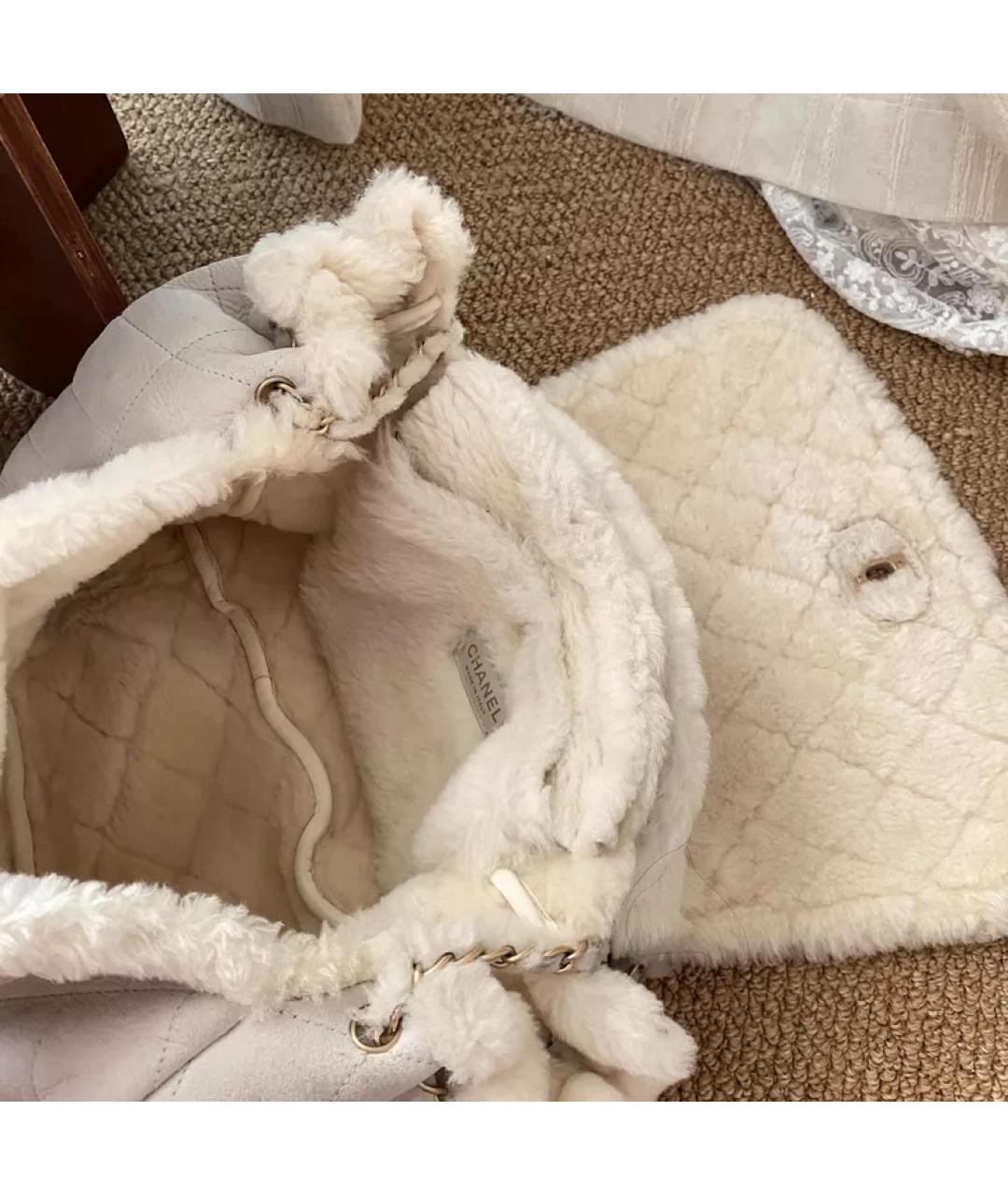 CHANEL Бежевая сумка с короткими ручками, фото 3