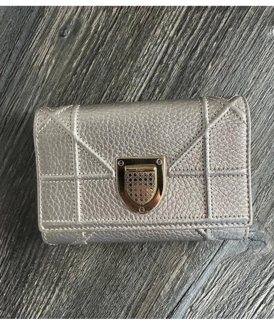 CHRISTIAN DIOR Золотой кожаный кошелек, фото 3