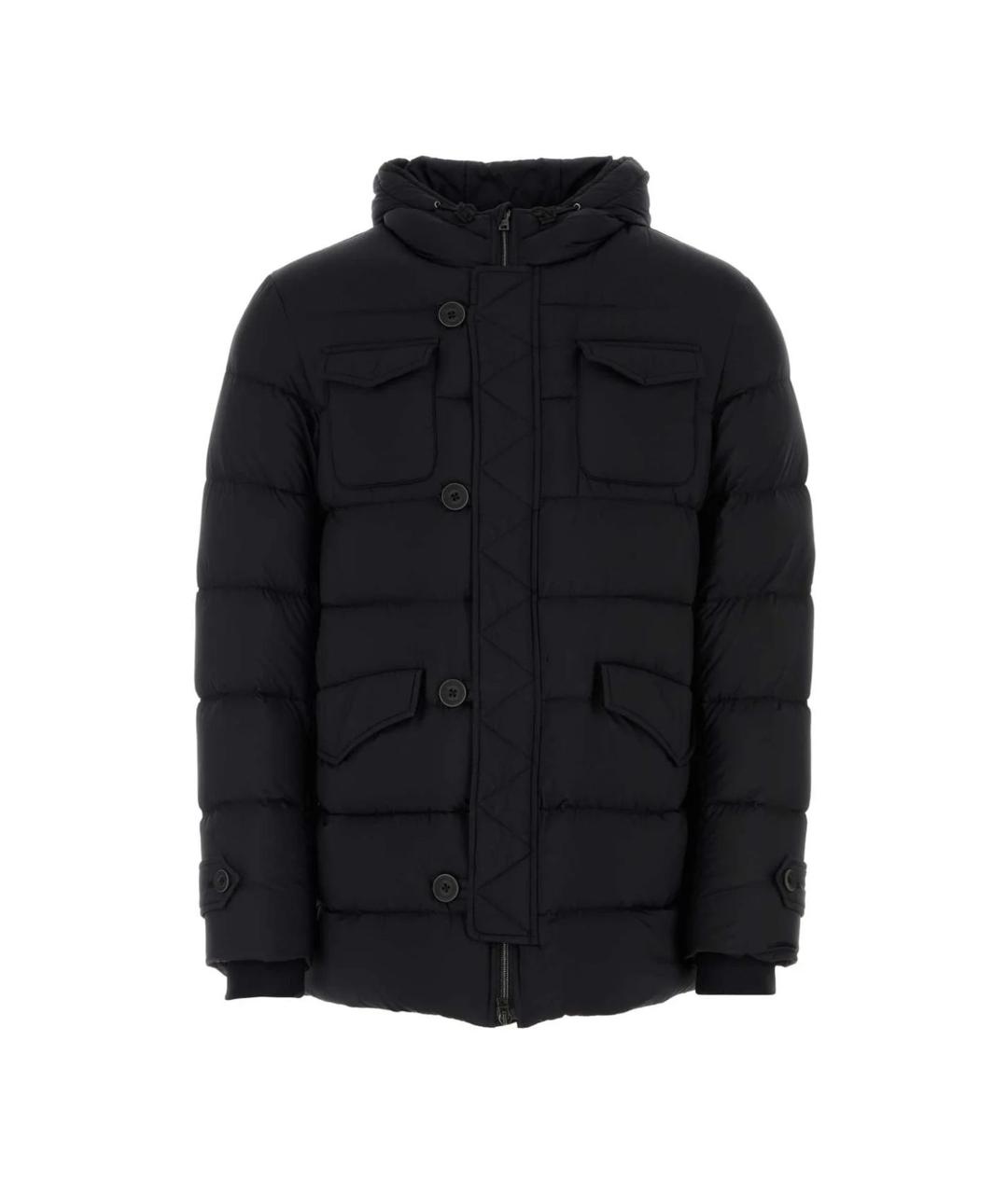 HERNO Черный синтетический пуховик, фото 1