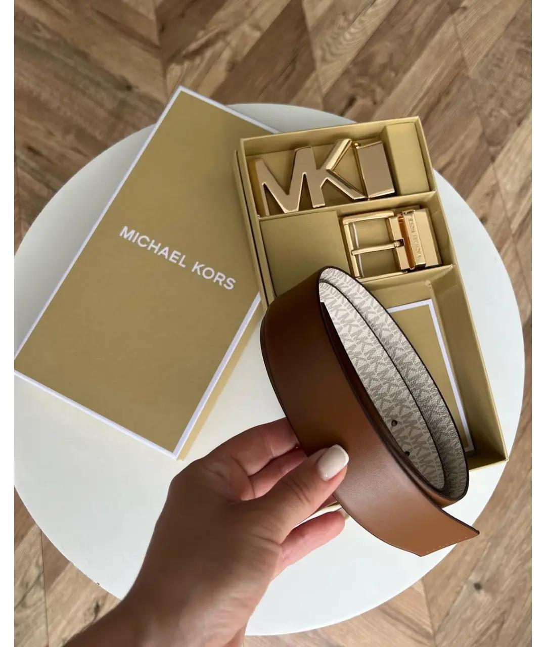MICHAEL KORS Бежевый ремень, фото 2