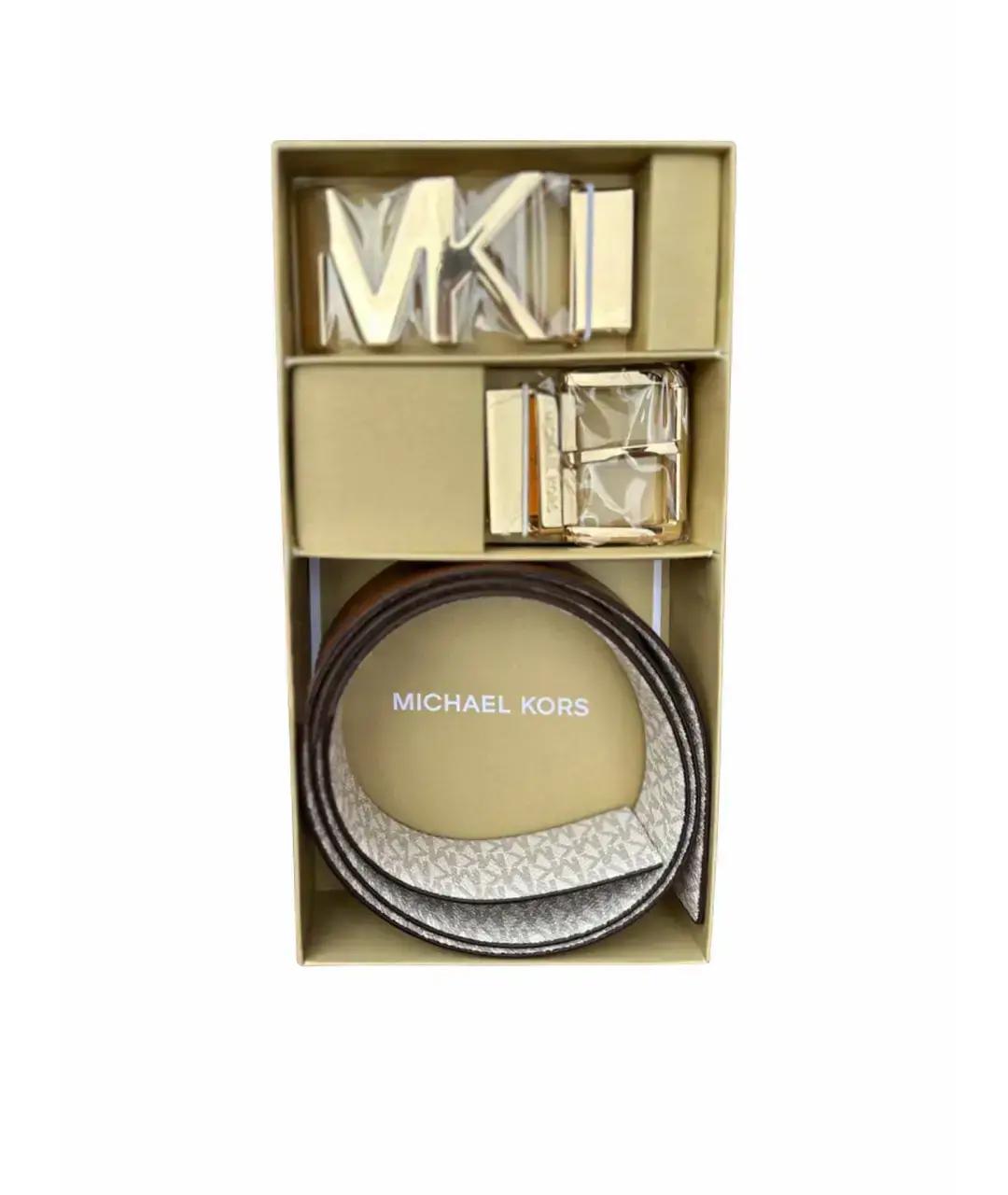 MICHAEL KORS Бежевый ремень, фото 5