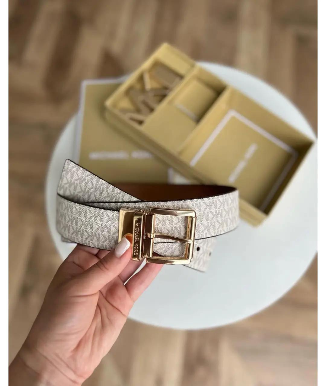 MICHAEL KORS Бежевый ремень, фото 4