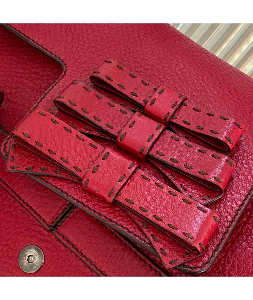 PRADA Красная кожаная сумка через плечо, фото 4