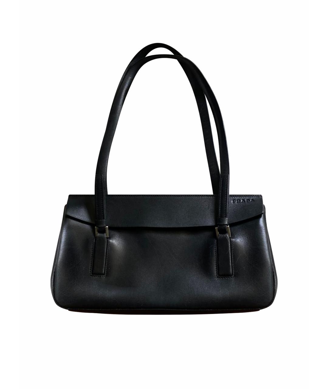 PRADA Черная кожаная сумка через плечо, фото 1