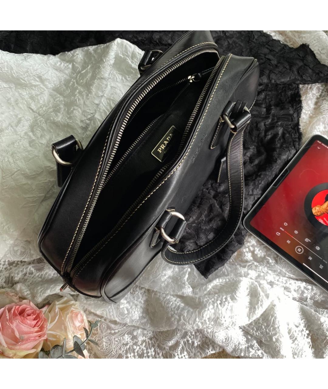 PRADA Черная кожаная сумка через плечо, фото 3
