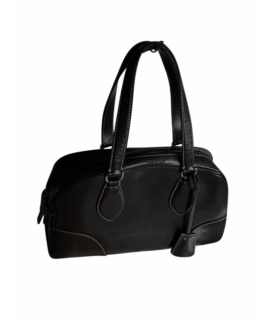 PRADA Черная кожаная сумка через плечо, фото 8