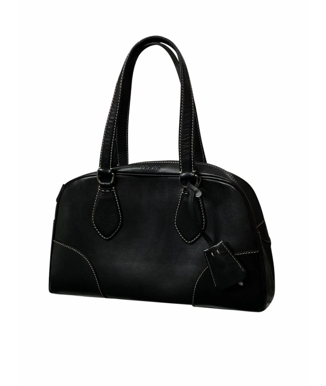 PRADA Черная кожаная сумка через плечо, фото 1