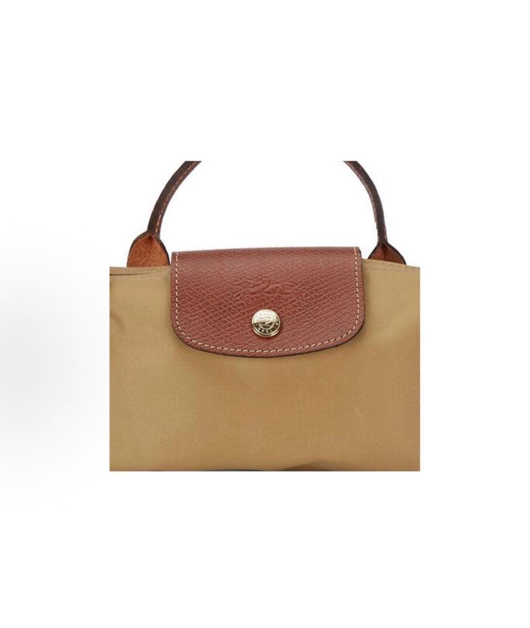 LONGCHAMP Коричневая сумка с короткими ручками, фото 4