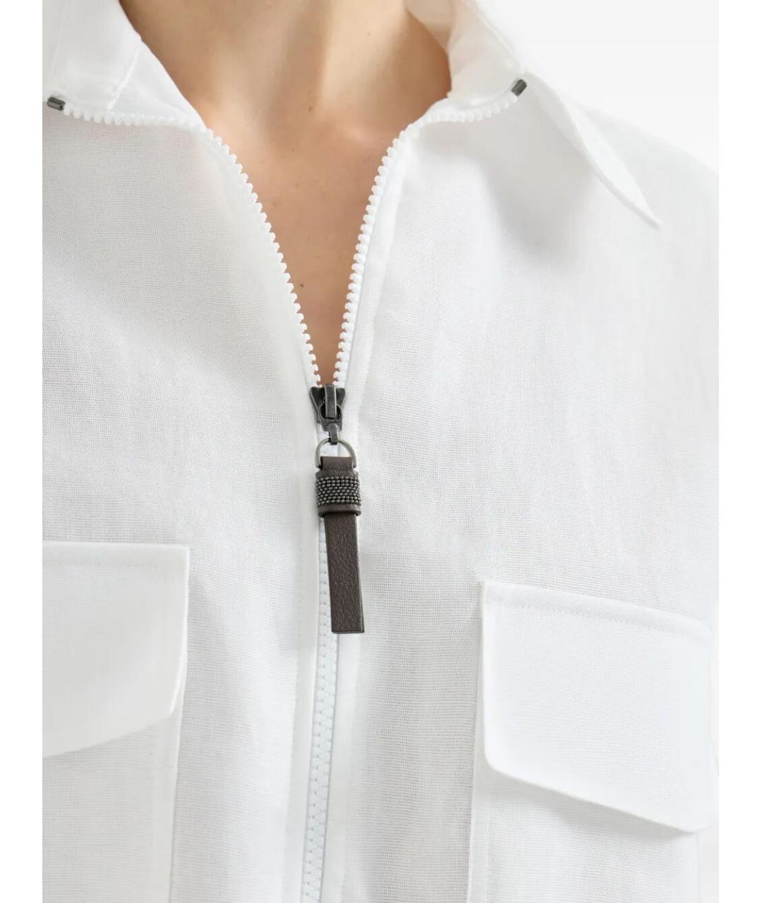 BRUNELLO CUCINELLI Белая хлопковая куртка, фото 2