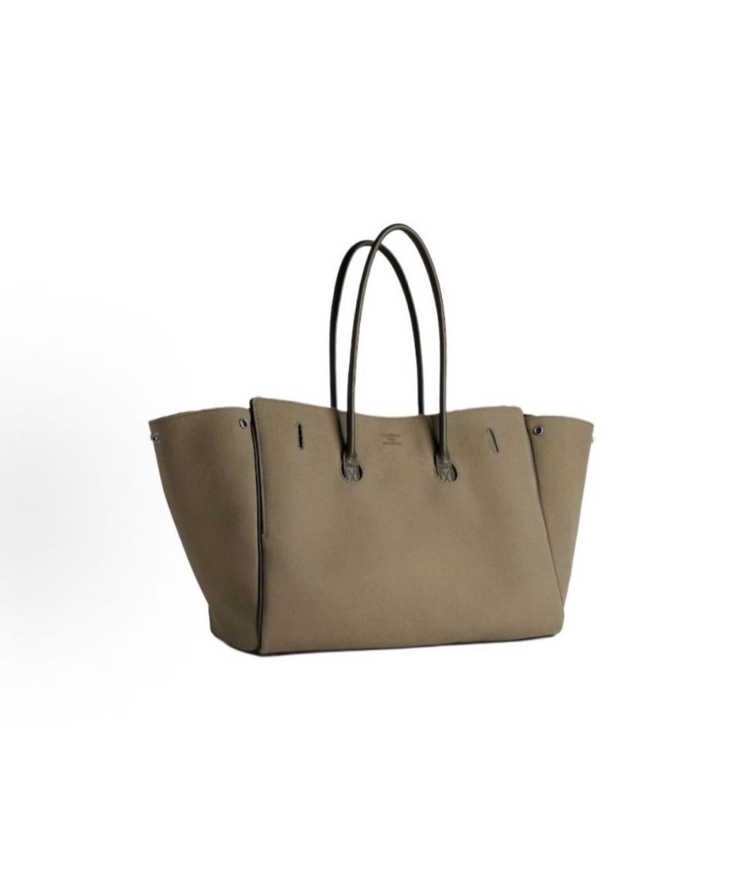 BALENCIAGA Хаки тканевая сумка через плечо, фото 3