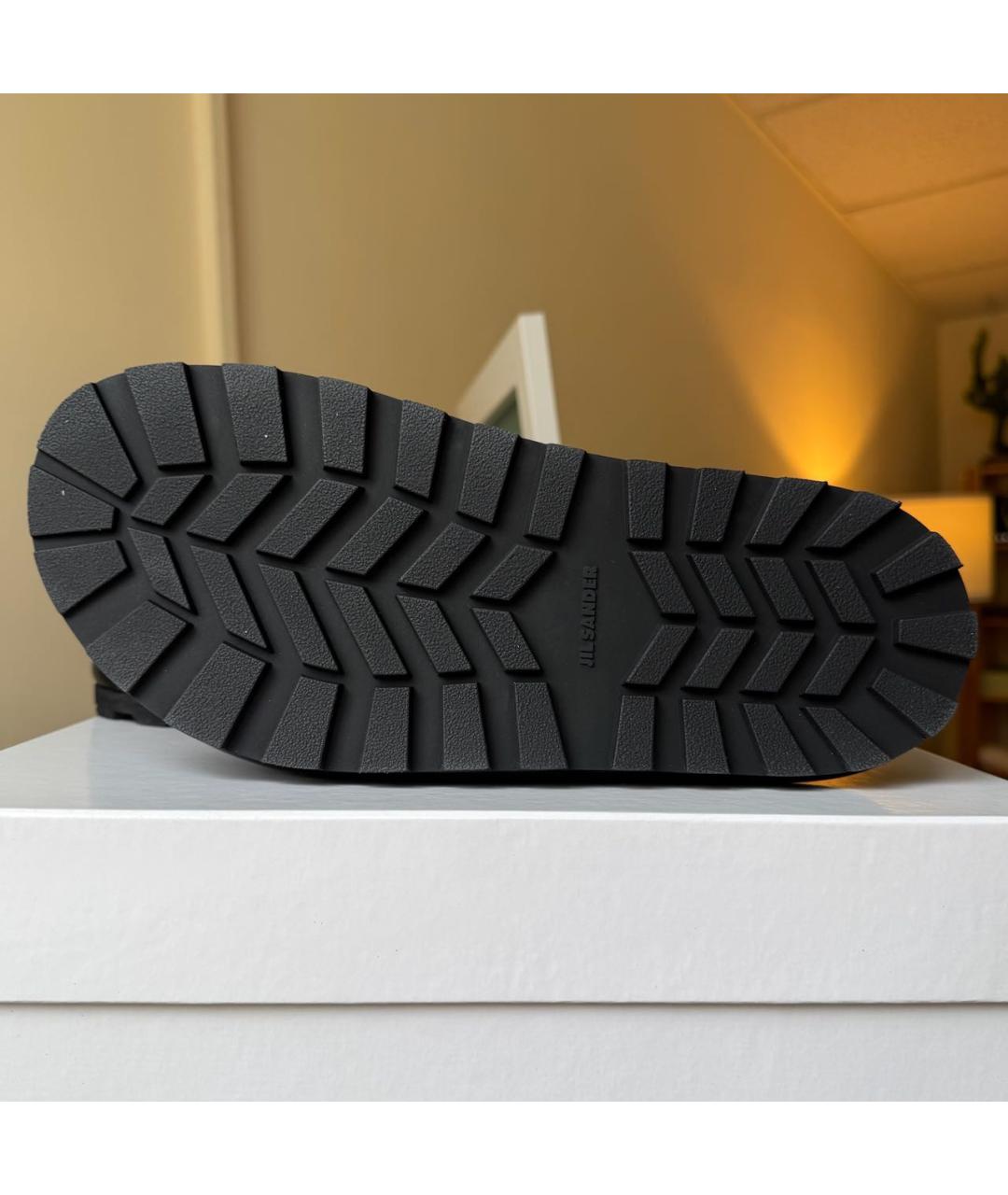 JIL SANDER Черные кожаные лоферы, фото 8