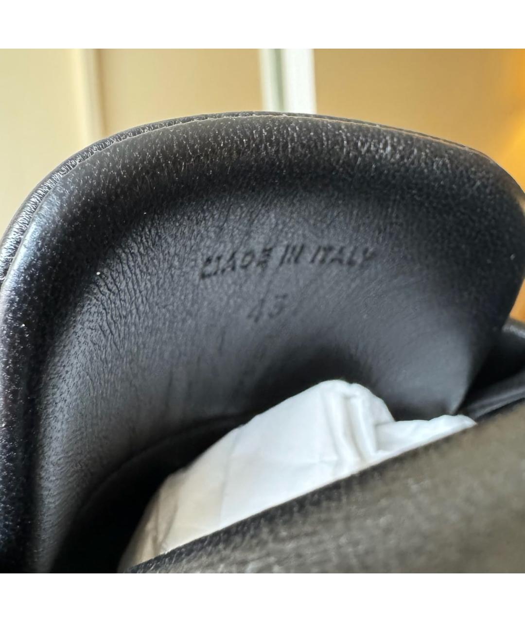 JIL SANDER Черные кожаные лоферы, фото 7