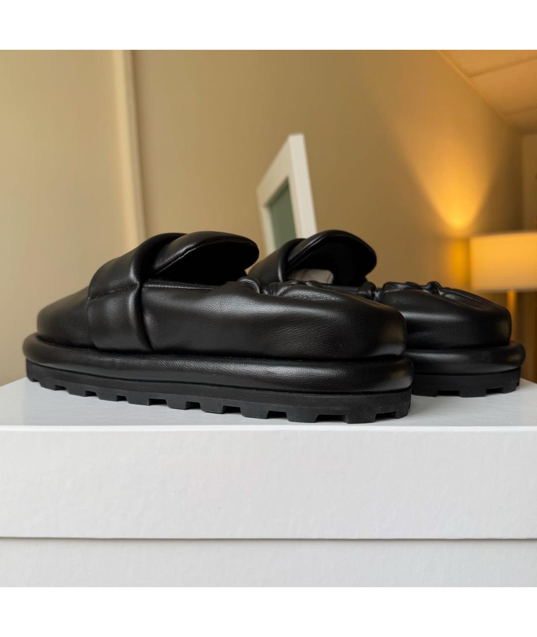 JIL SANDER Черные кожаные лоферы, фото 4