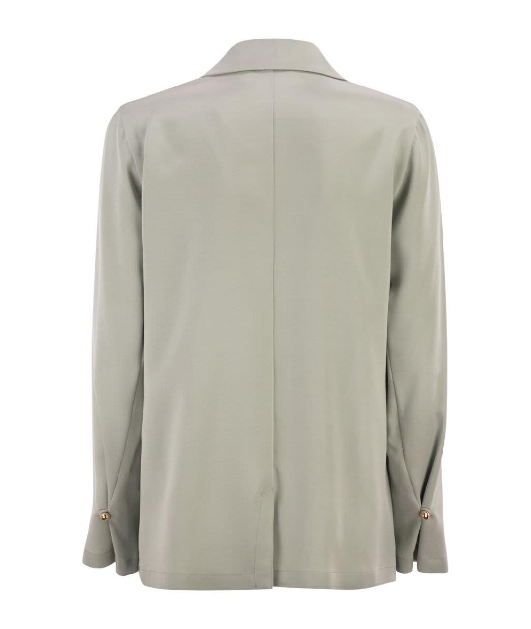 MAX MARA Зеленая шелковая рубашка, фото 2