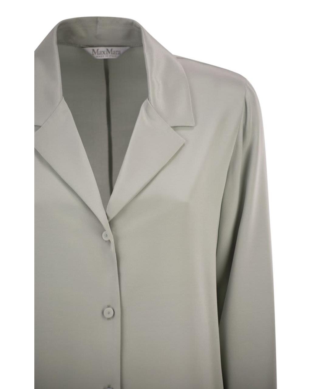 MAX MARA Зеленая шелковая рубашка, фото 4