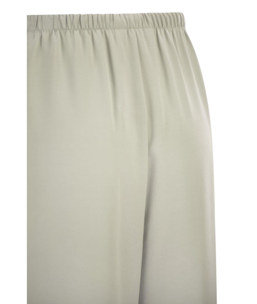 MAX MARA Зеленые шелковые прямые брюки, фото 4