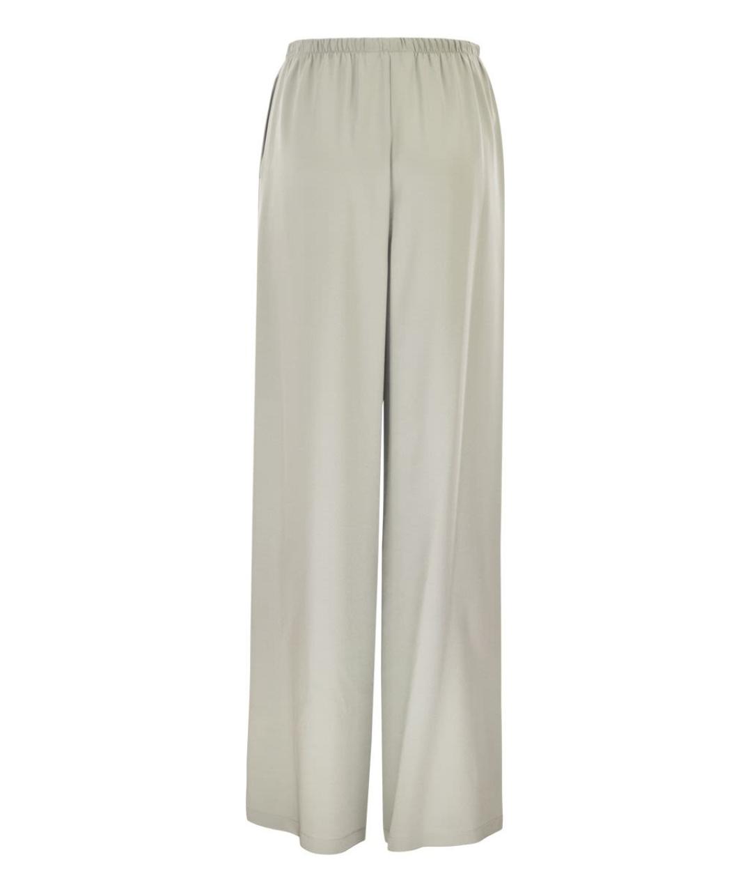 MAX MARA Зеленые шелковые прямые брюки, фото 2