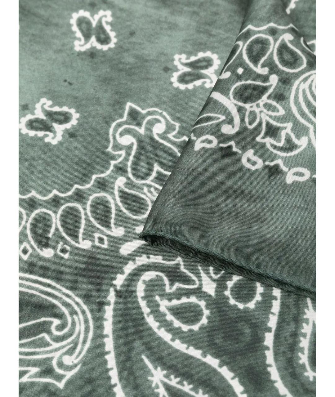 GOLDEN GOOSE DELUXE BRAND Зеленый шелковый платок, фото 2