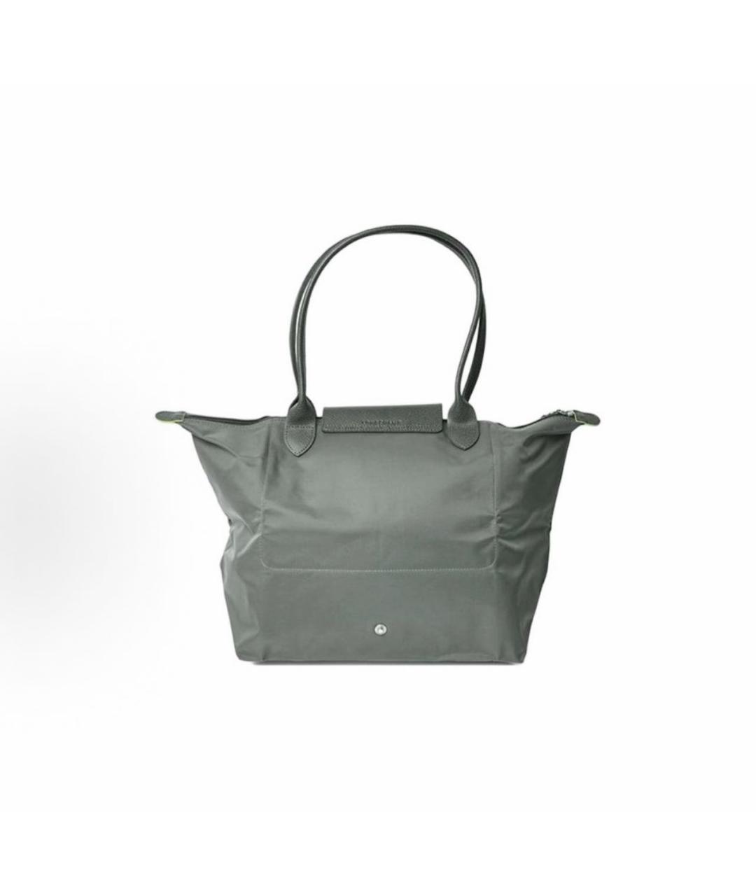 LONGCHAMP Серая тканевая сумка тоут, фото 3