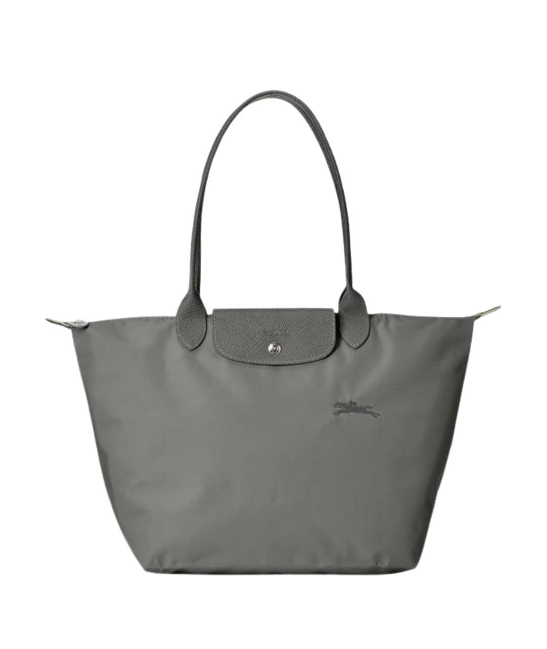 LONGCHAMP Серая тканевая сумка тоут, фото 1