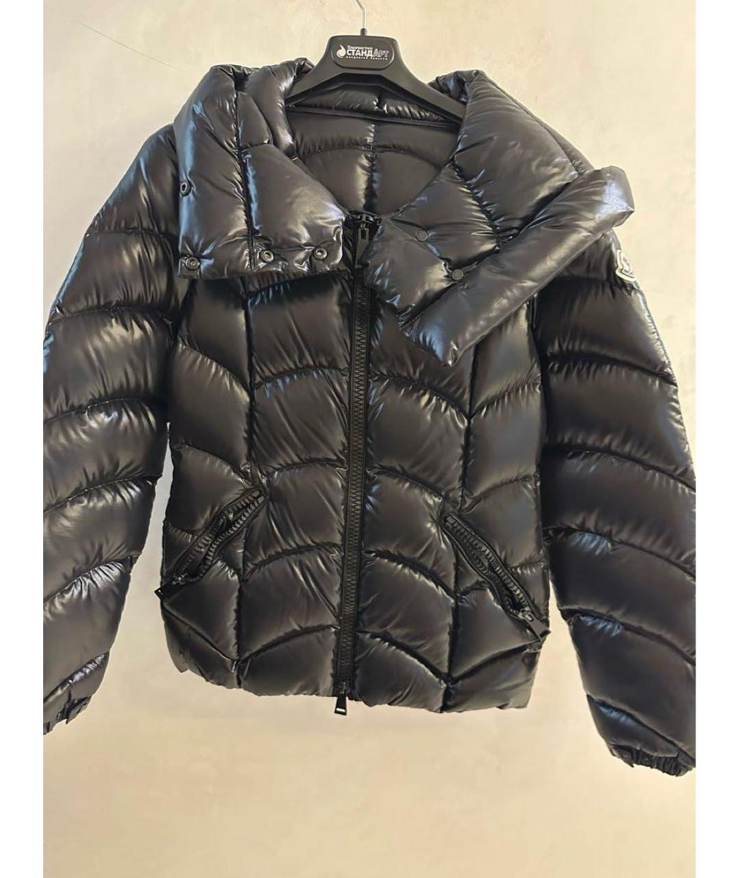 MONCLER Черный пуховик, фото 4