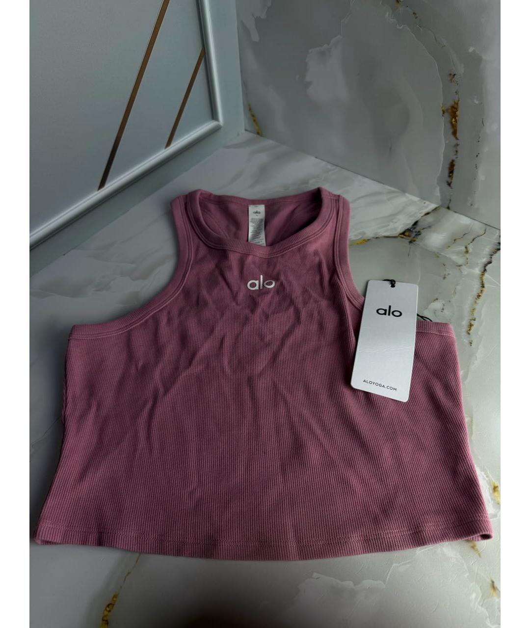 ALO YOGA Розовая майка, фото 2