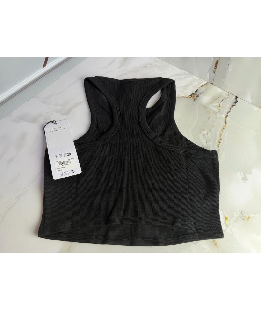 ALO YOGA Черная майка, фото 3