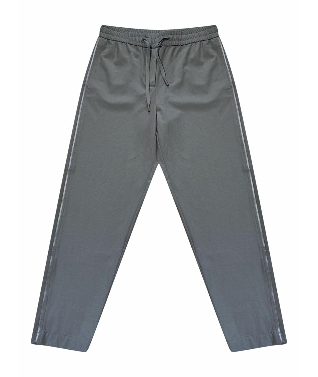 MAX MARA Серые вискозные прямые брюки, фото 1