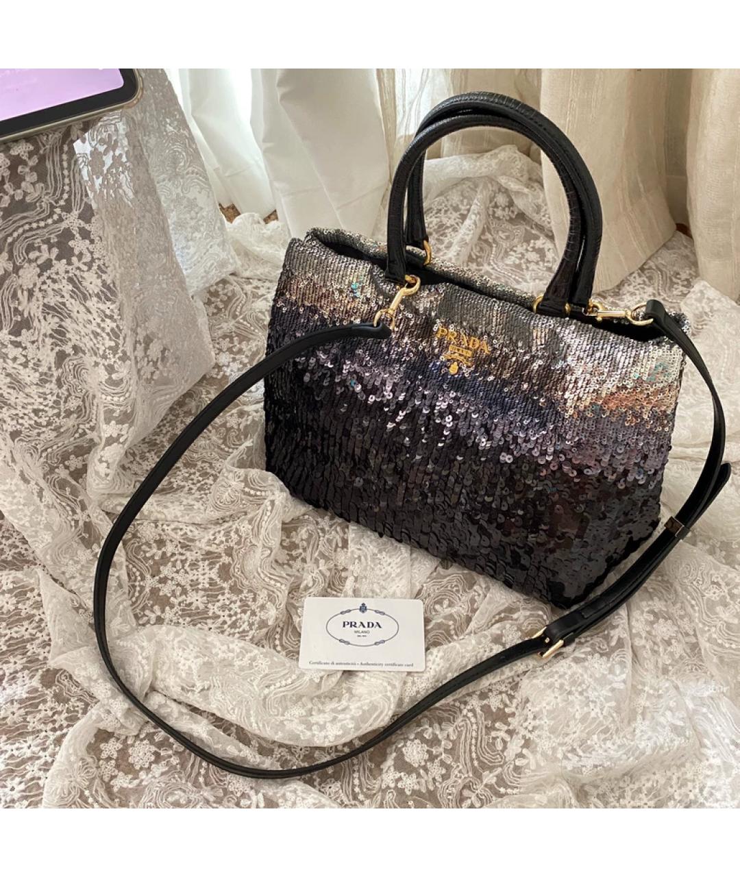 PRADA Серебряная сумка через плечо, фото 4