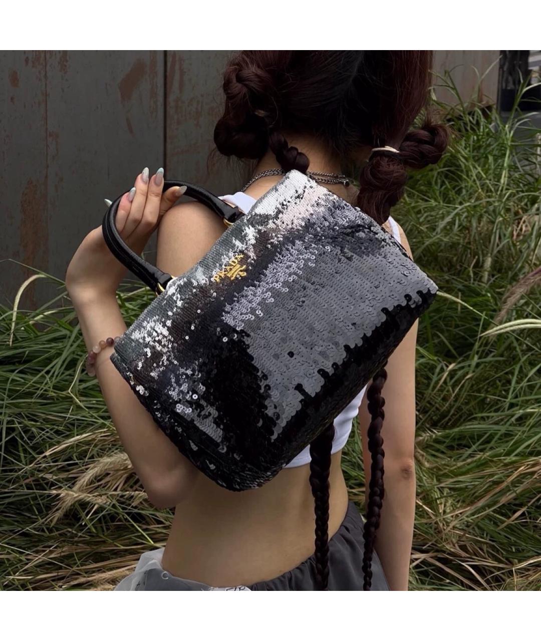 PRADA Серебряная сумка через плечо, фото 2