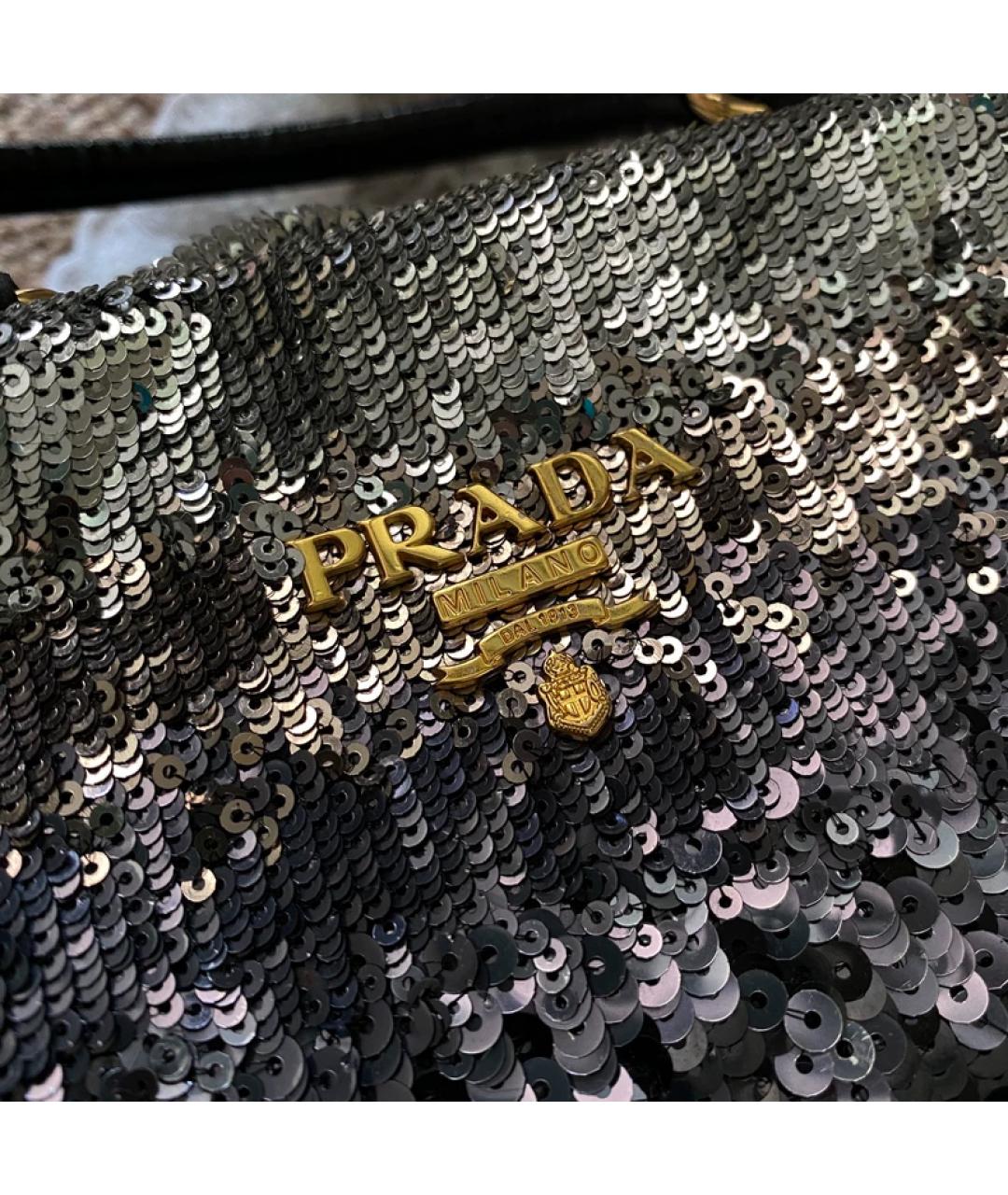 PRADA Серебряная сумка через плечо, фото 5