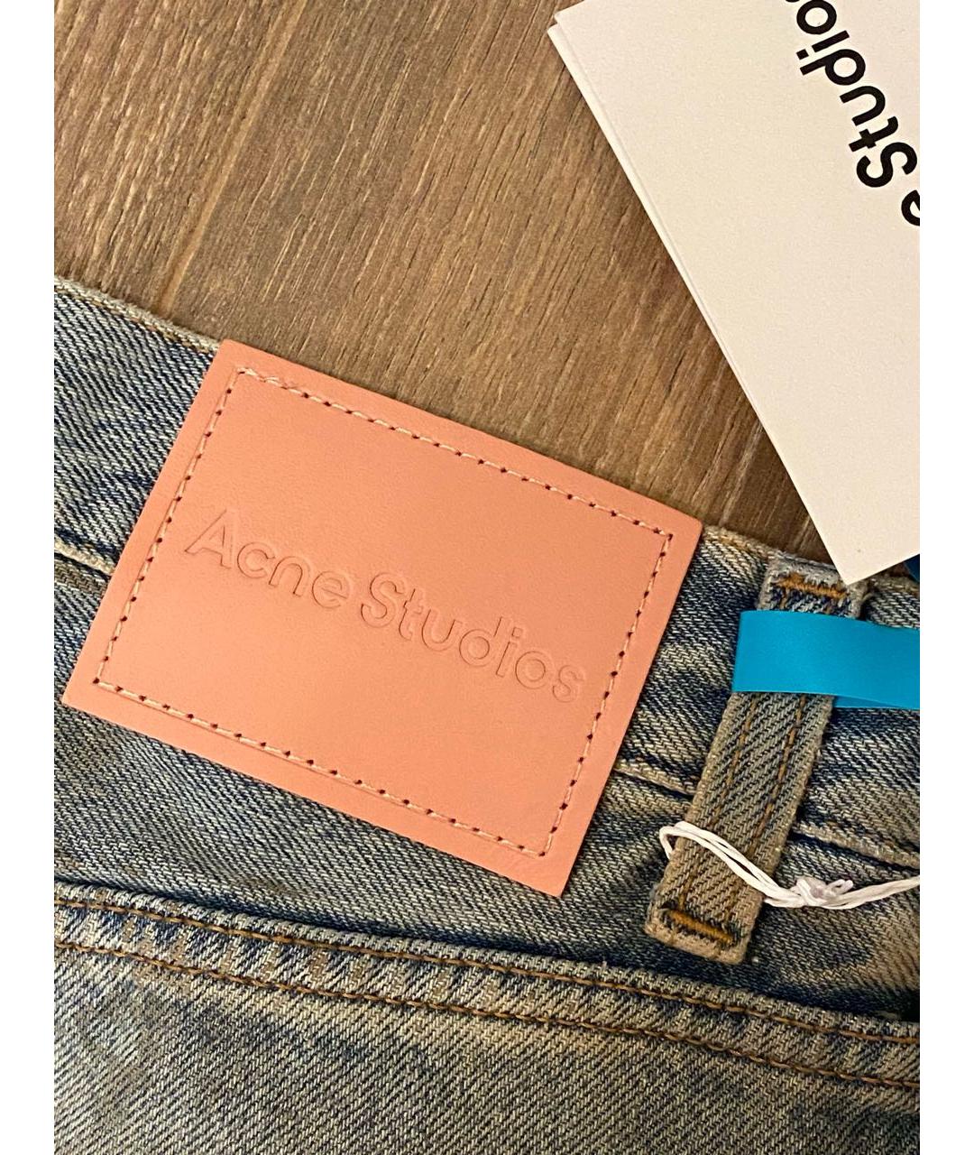 ACNE STUDIOS Бежевые хлопковые прямые джинсы, фото 5