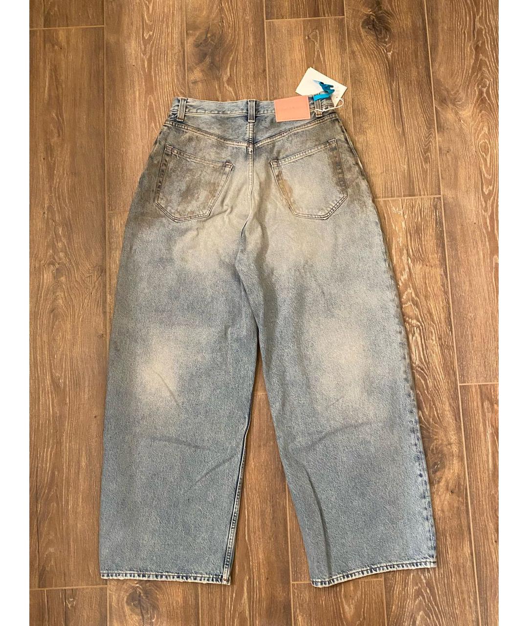 ACNE STUDIOS Бежевые хлопковые прямые джинсы, фото 3