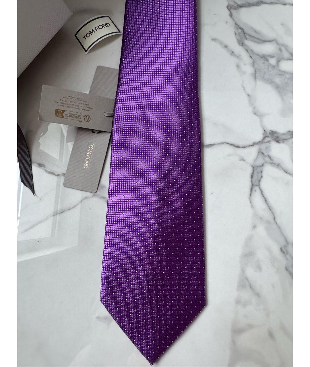 TOM FORD Фиолетовый шелковый галстук, фото 5