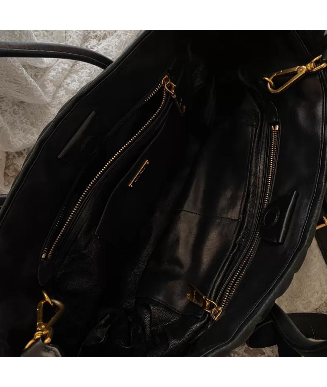 MIU MIU Черная меховая сумка с короткими ручками, фото 4