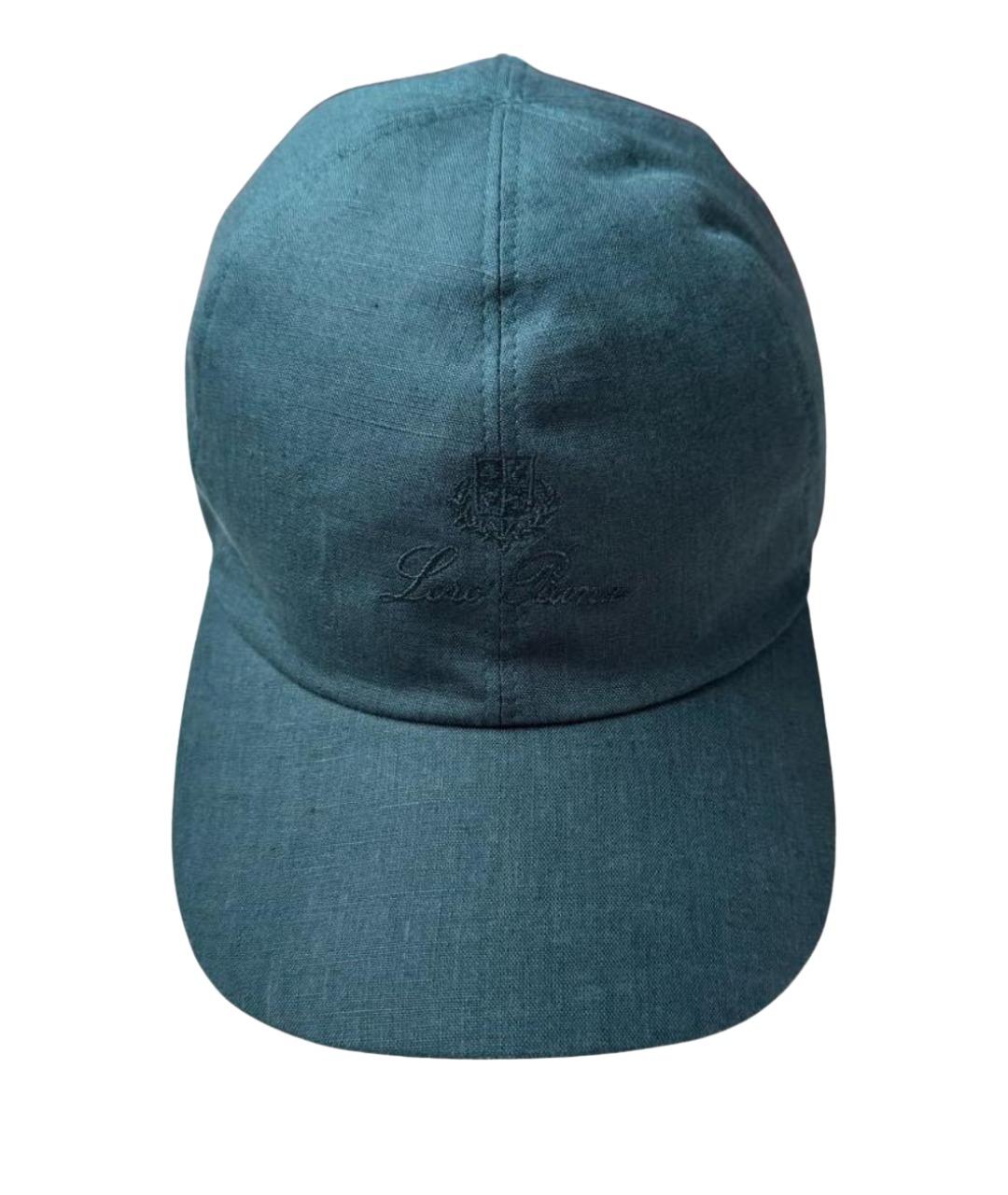 LORO PIANA Зеленая льняная кепка/бейсболка, фото 1