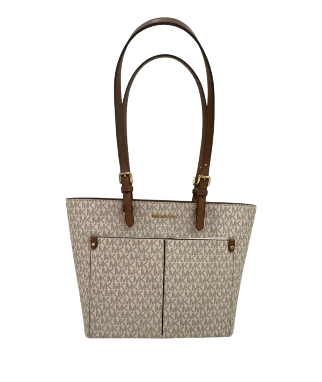 MICHAEL KORS Бежевая сумка через плечо из искусственной кожи, фото 1