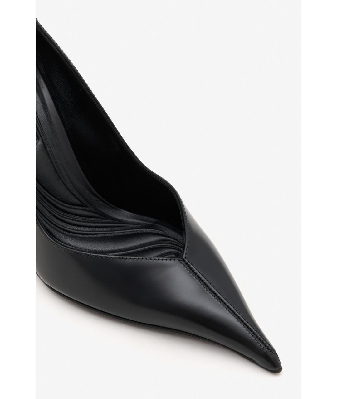 MUGLER Черные кожаные туфли, фото 5
