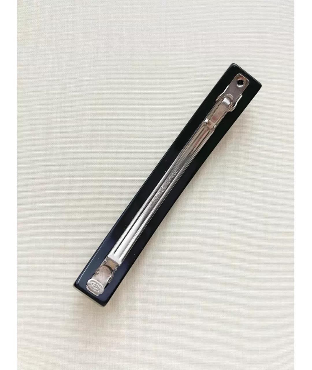 CHANEL Черная заколка, фото 3