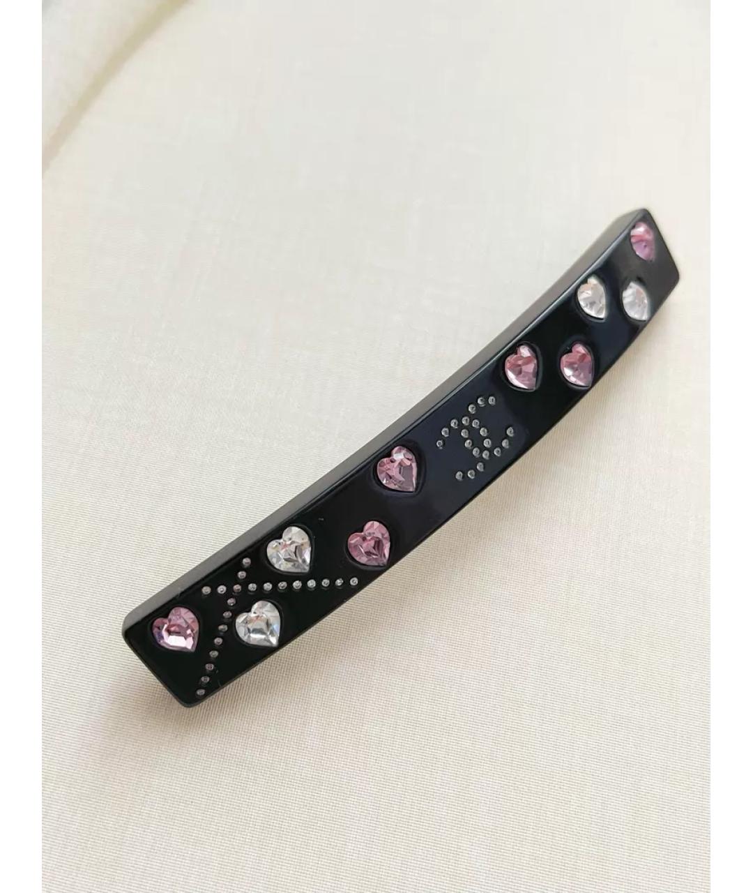 CHANEL Черная заколка, фото 2