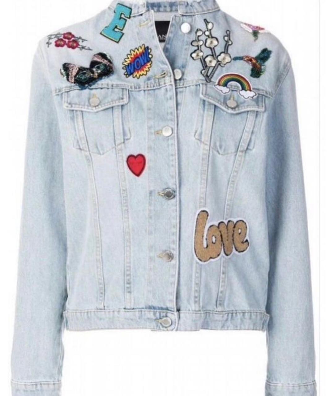 ERMANNO SCERVINO Голубой хлопковый жакет/пиджак, фото 5