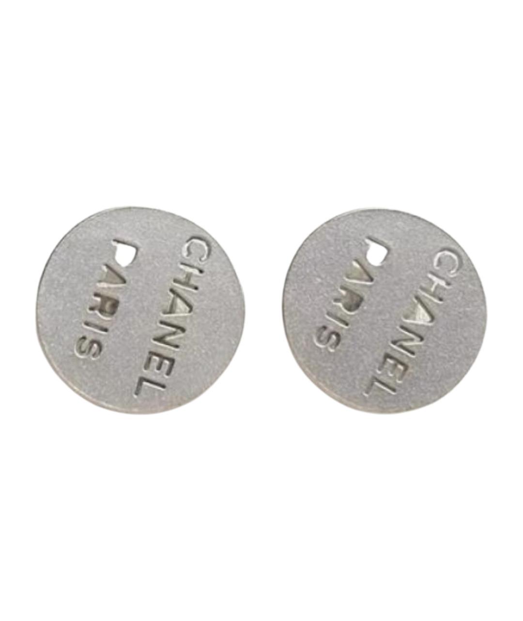 CHANEL Серебряные металлические клипсы, фото 1