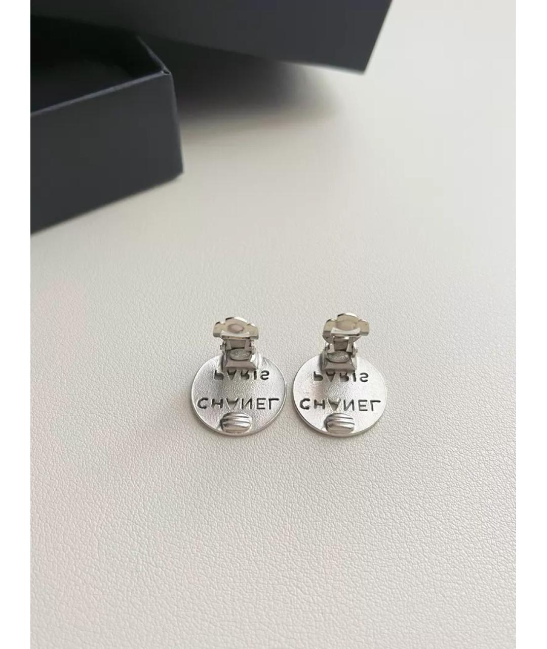 CHANEL Серебряные металлические клипсы, фото 2