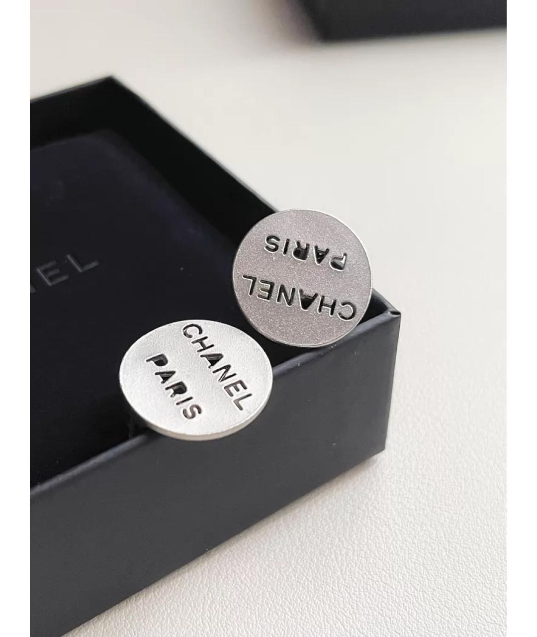 CHANEL Серебряные металлические клипсы, фото 3