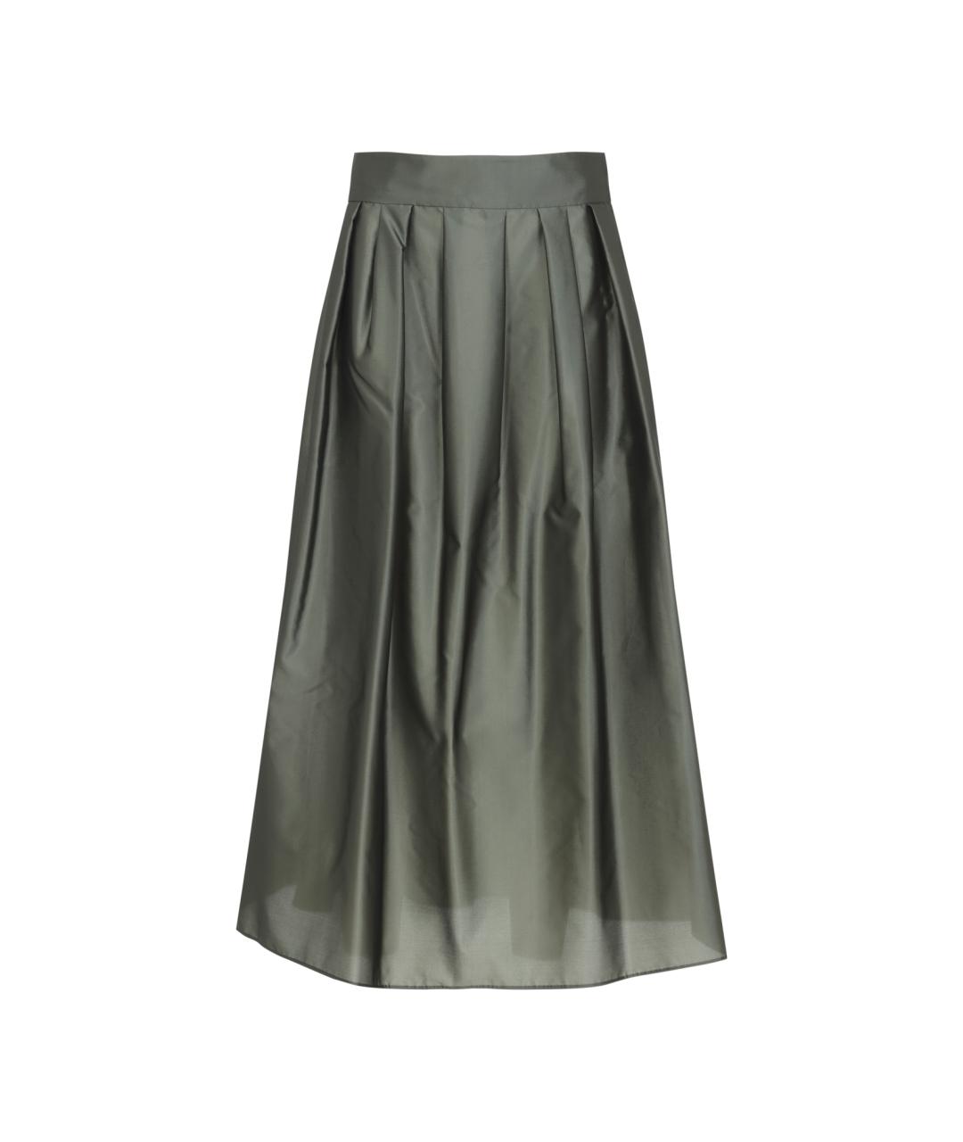 'S MAX MARA Зеленая полиэстеровая юбка миди, фото 1