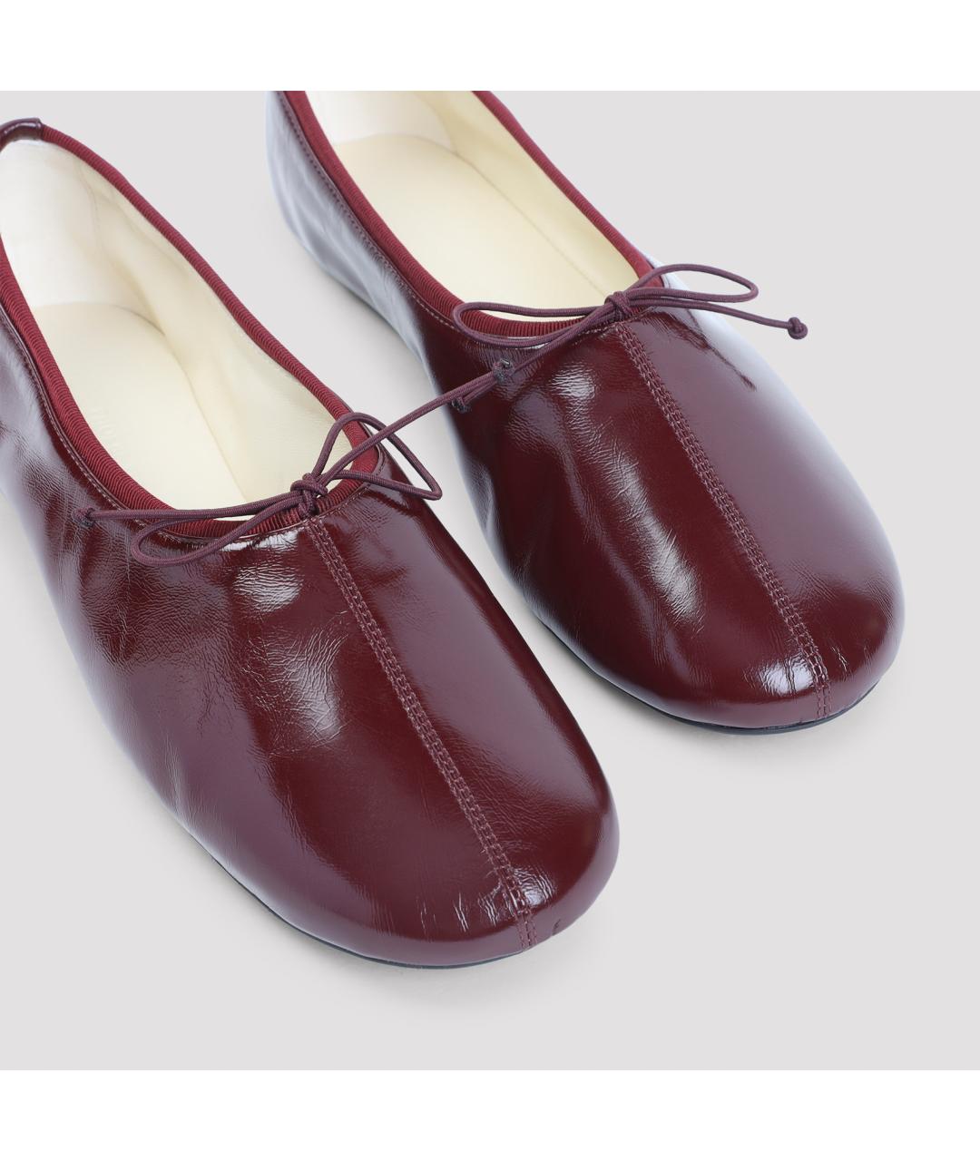 PHOEBE PHILO Красные кожаные балетки, фото 4