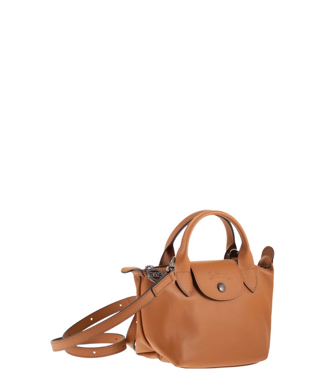 LONGCHAMP Коричневая сумка с короткими ручками, фото 4