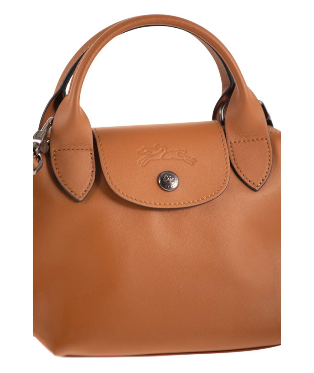 LONGCHAMP Коричневая сумка с короткими ручками, фото 5
