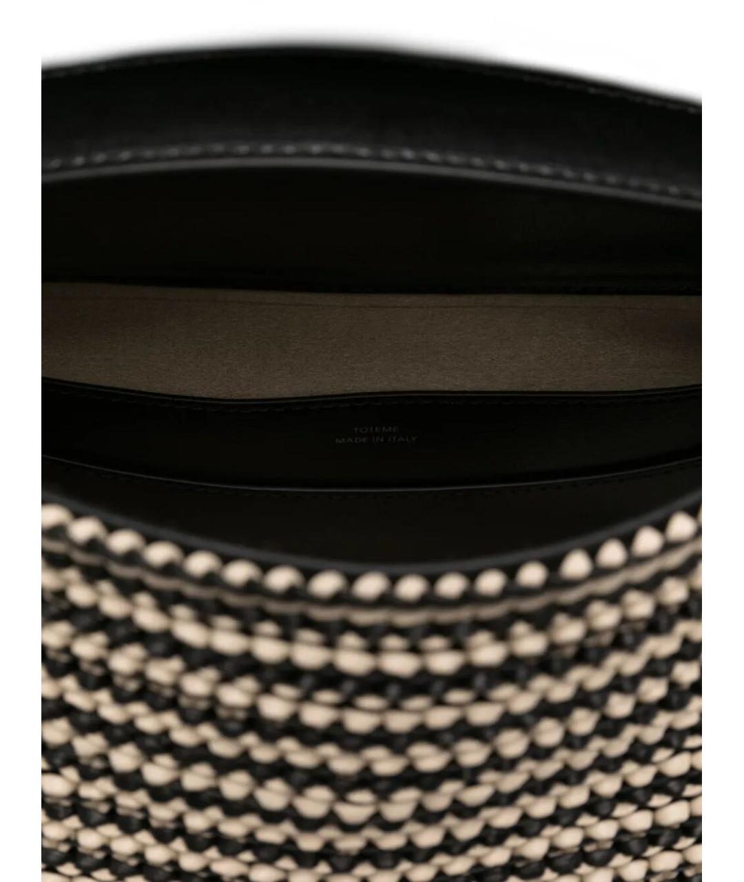 TOTEME Черная кожаная сумка с короткими ручками, фото 4