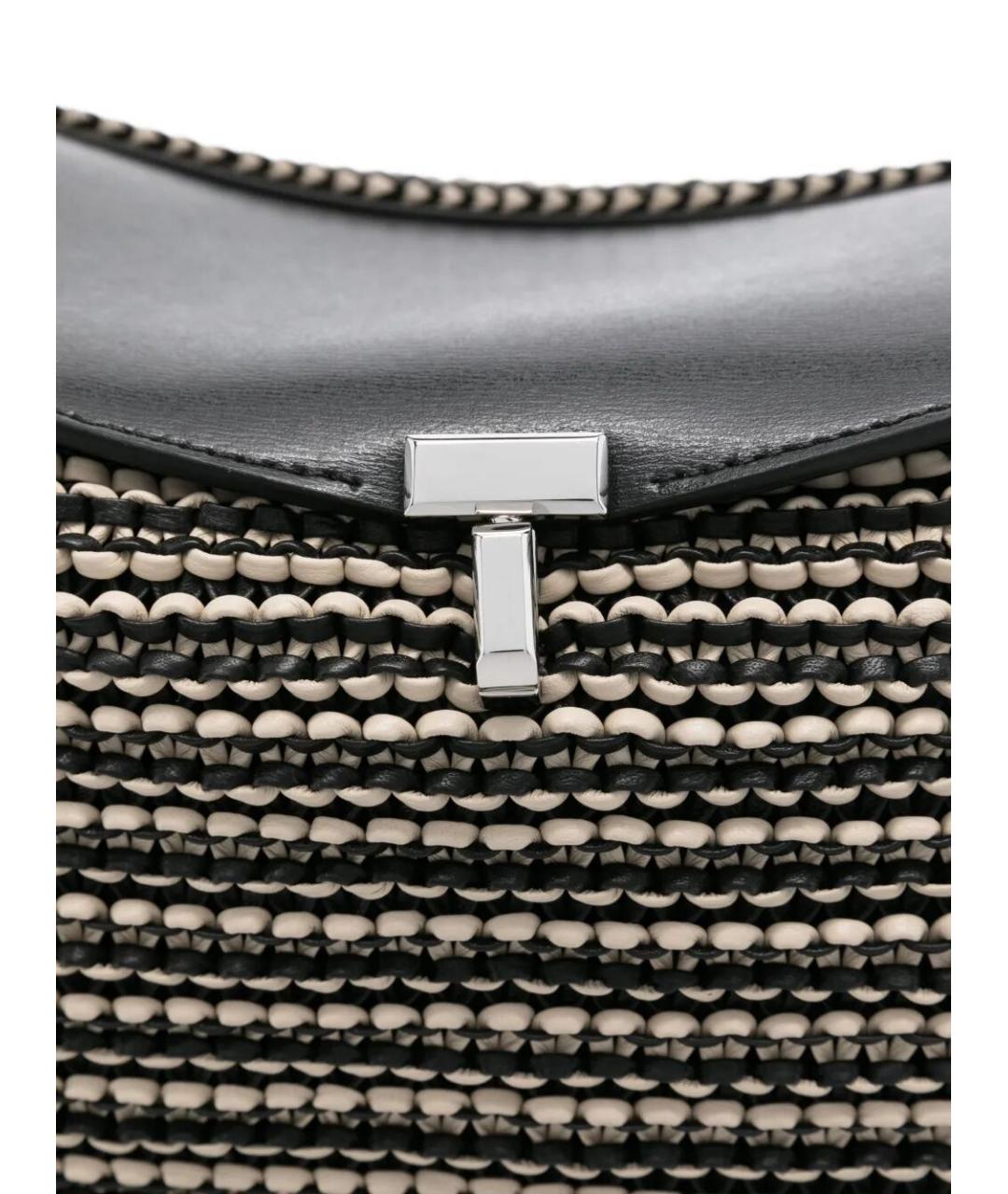 TOTEME Черная кожаная сумка с короткими ручками, фото 3